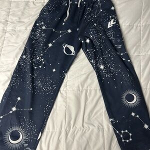 Lumber legs galaxy pajamas